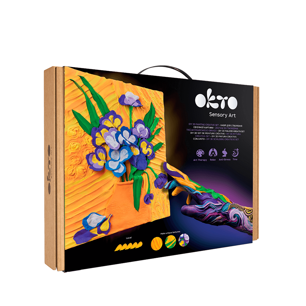 Volumetrisches 3D-Gemälde “Irisblumen”