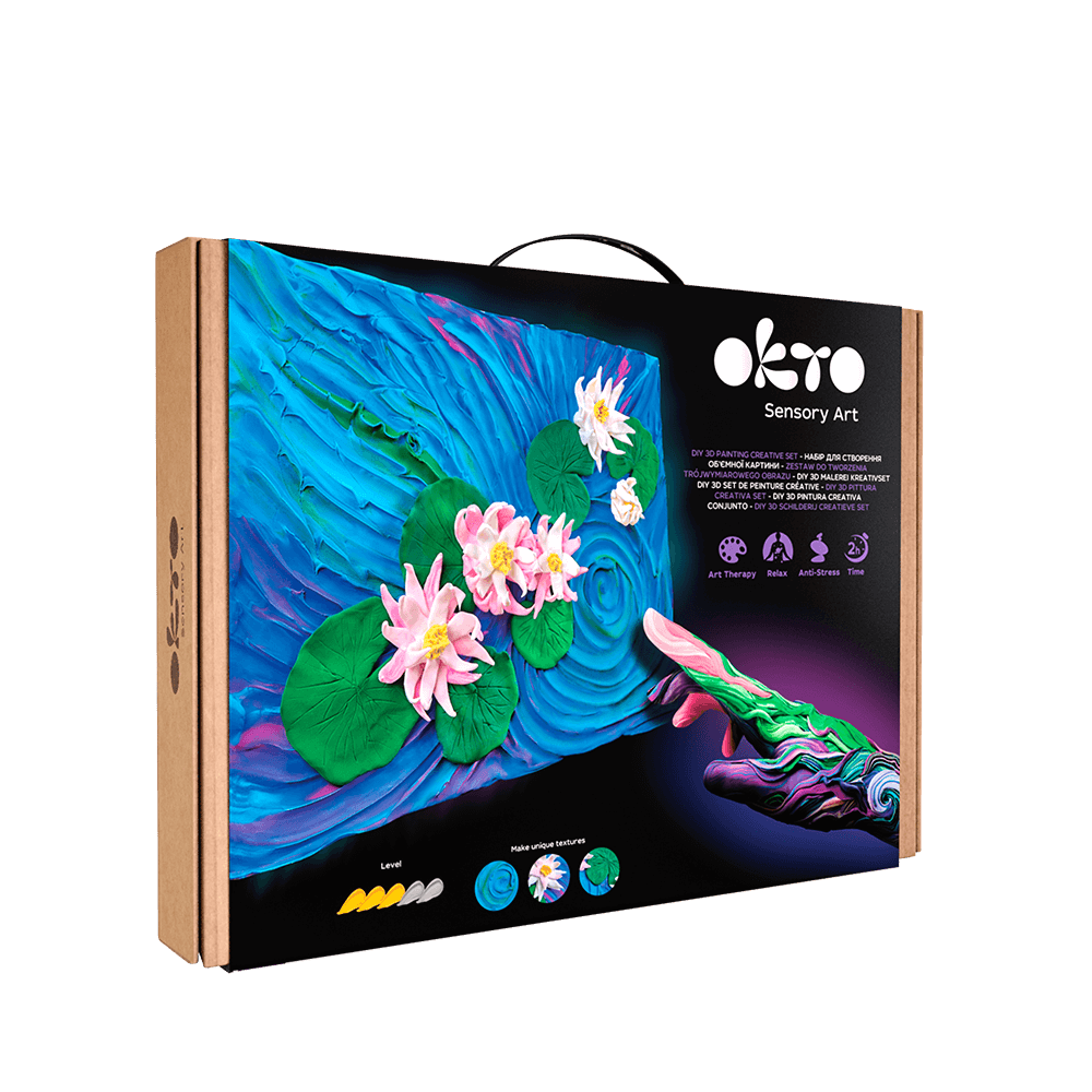 Volumetrisches 3D-Gemälde „Wasserlilien”