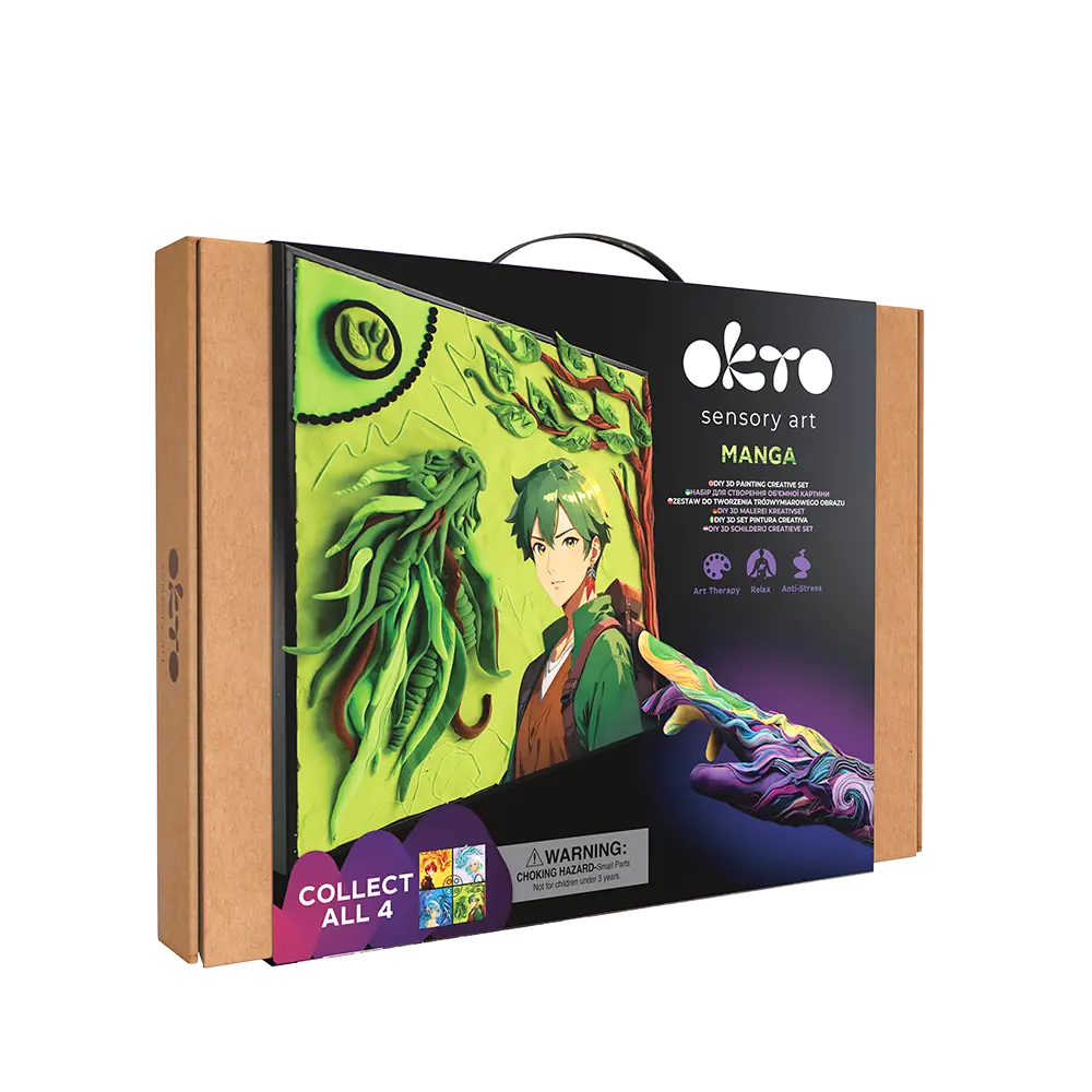 Volumetrisches 3D-Gemälde Manga „Erde”