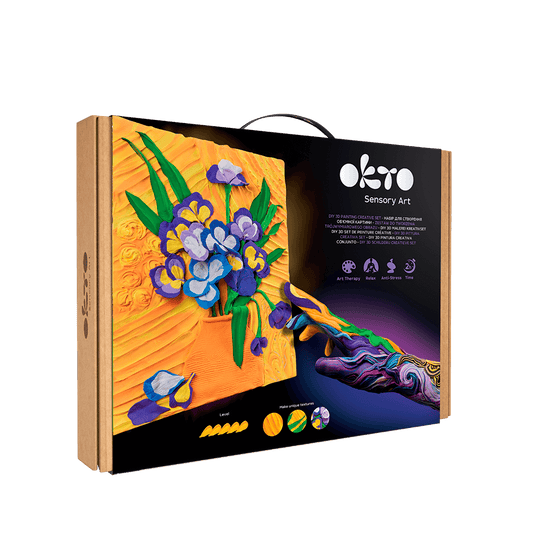 Volumetrisches 3D-Gemälde “Irisblumen”