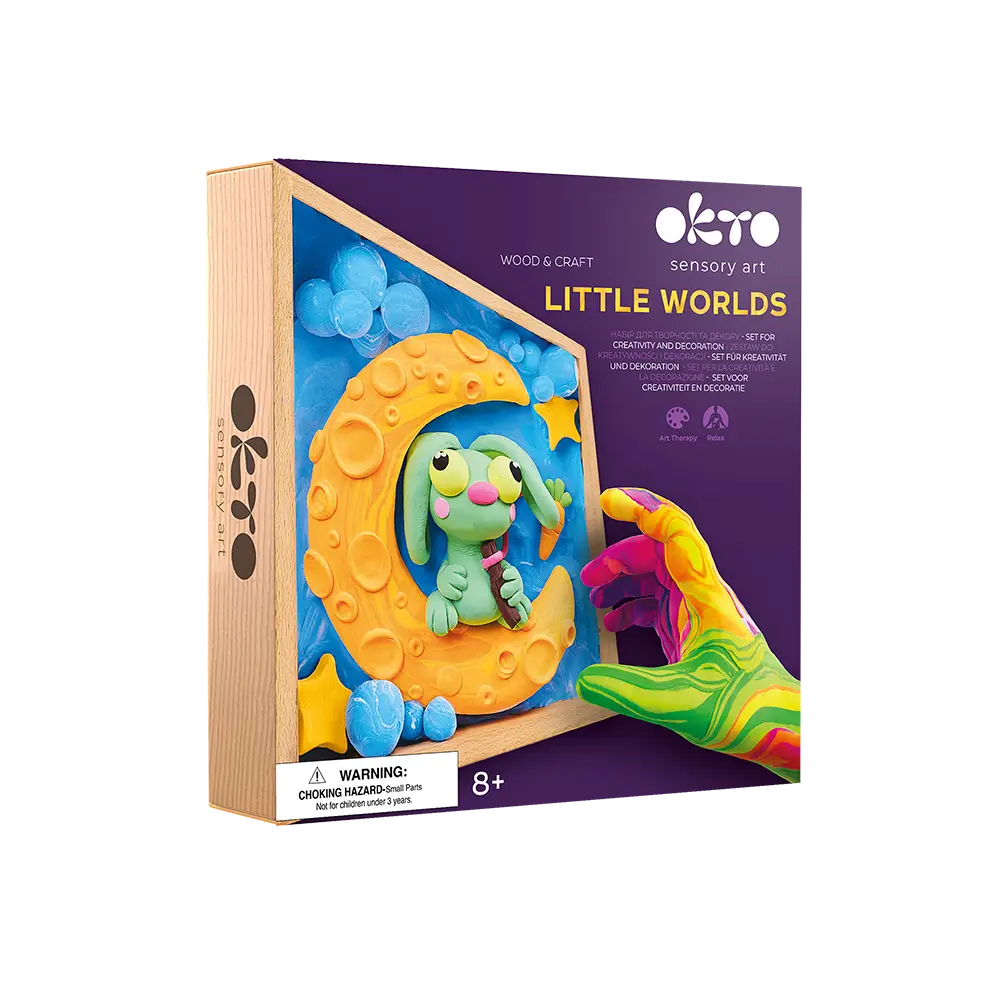 Kleine-Welten-Set „Hase auf dem Mond”