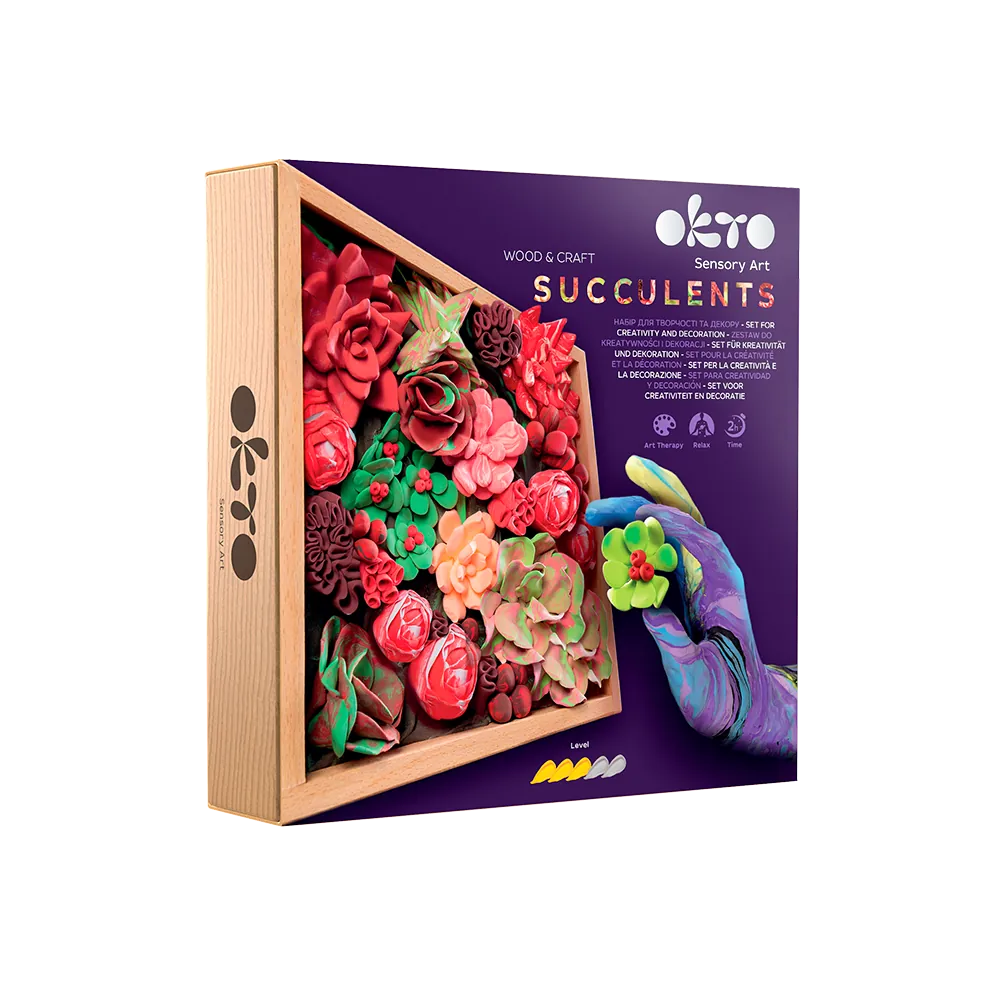 Sukkulenten aus Luftknete „Leidenschaft”